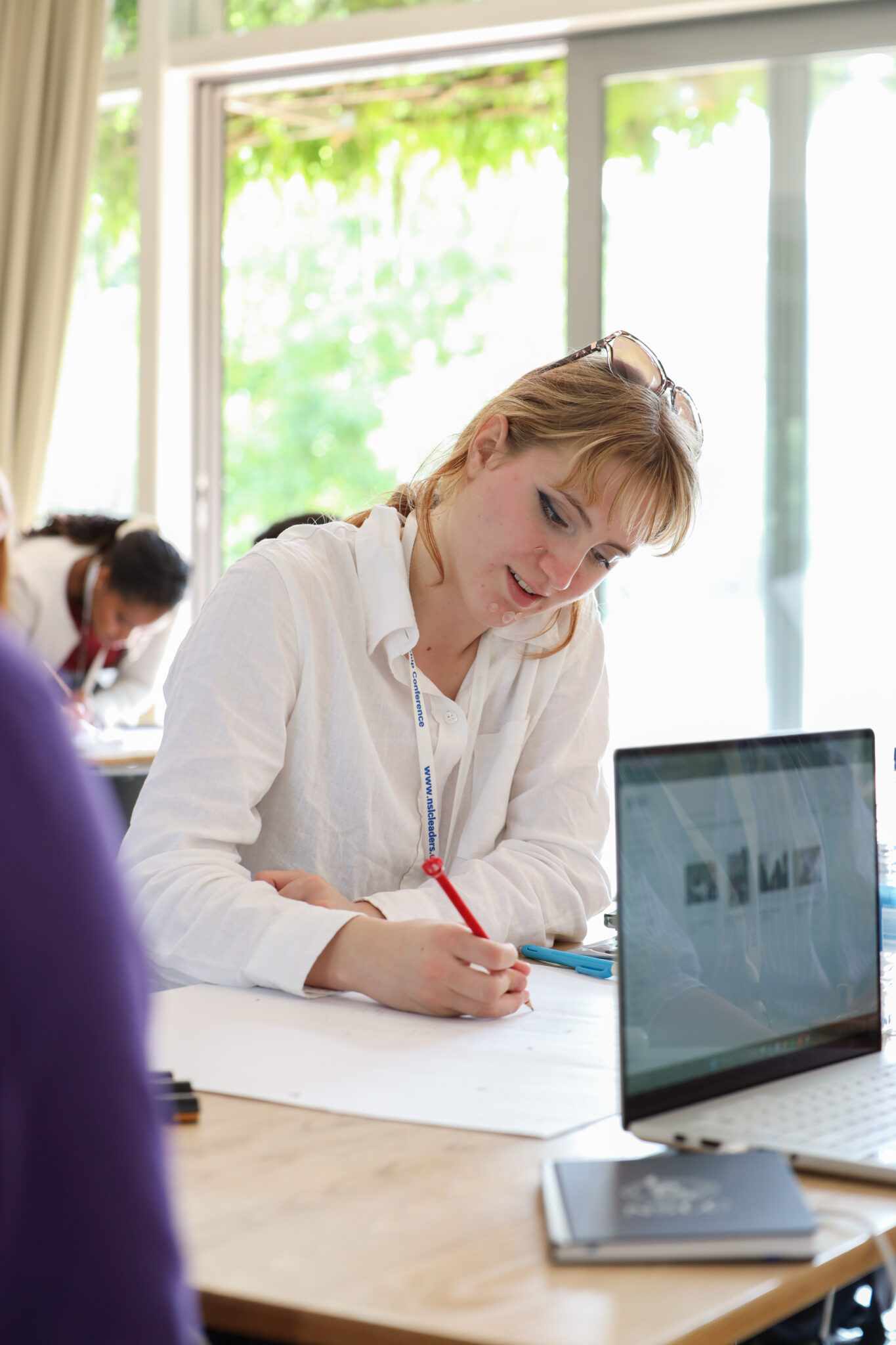 Oxford English Summer School Students in Writing Workshop