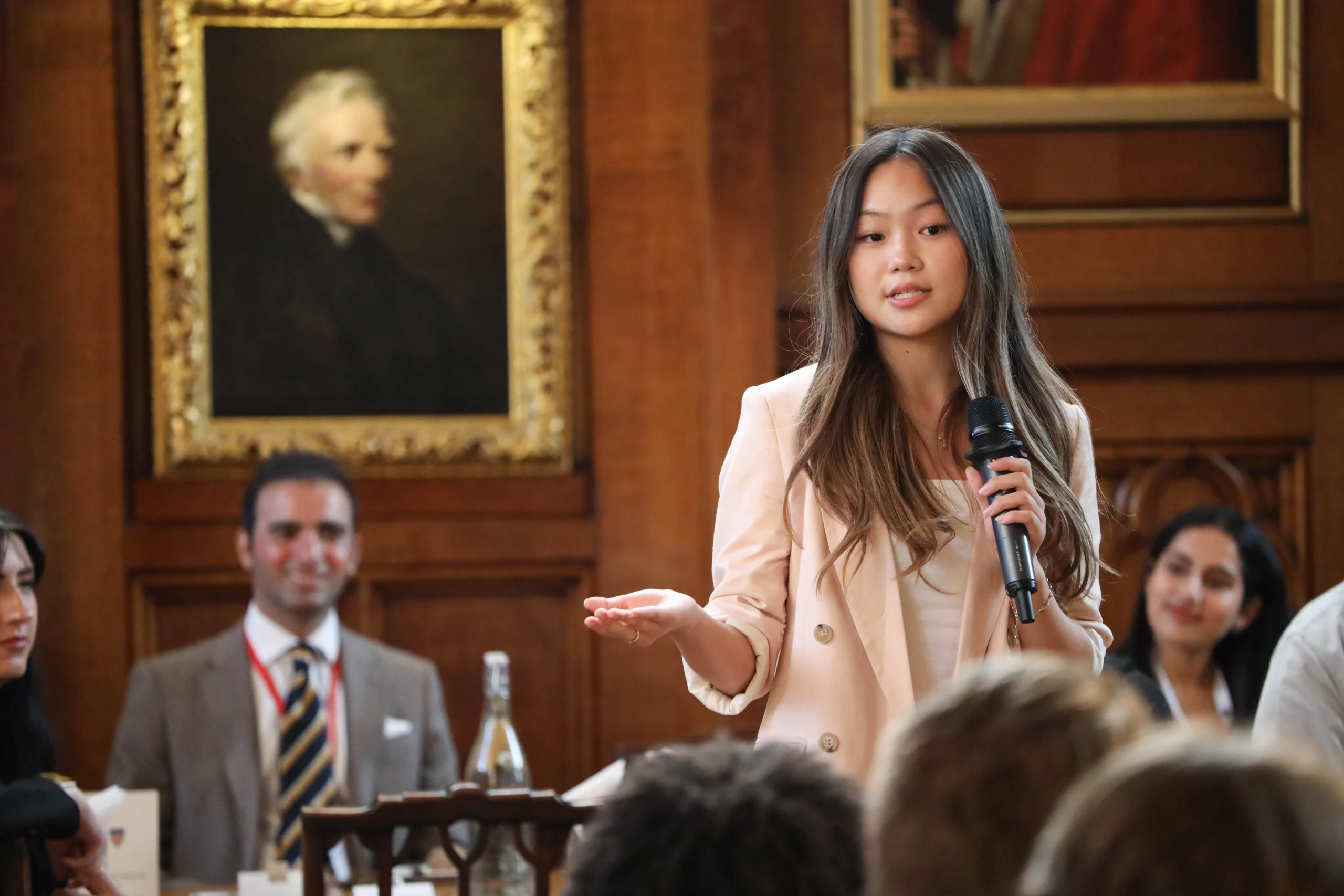 Student debating at Oxford